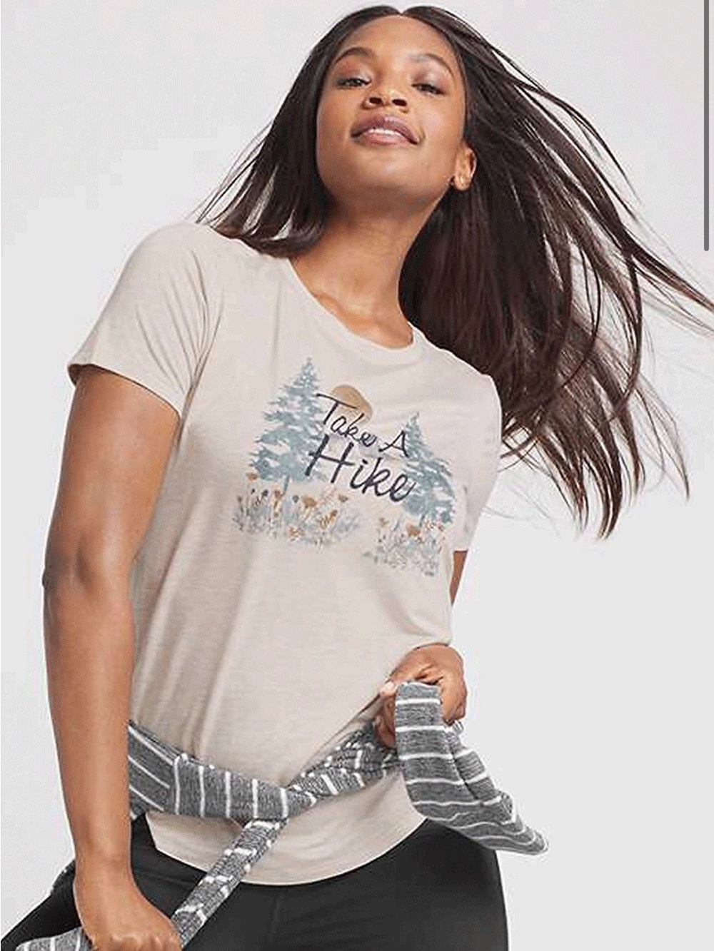 NWT Maurices Take a Hike Heathered Graphic Tee